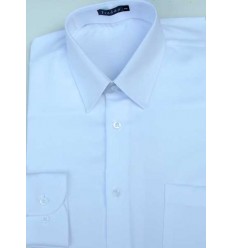 Camisa branca manga comprida de poliéster que não amassa de excelente qualidade e caimento perfeito, cód 1572